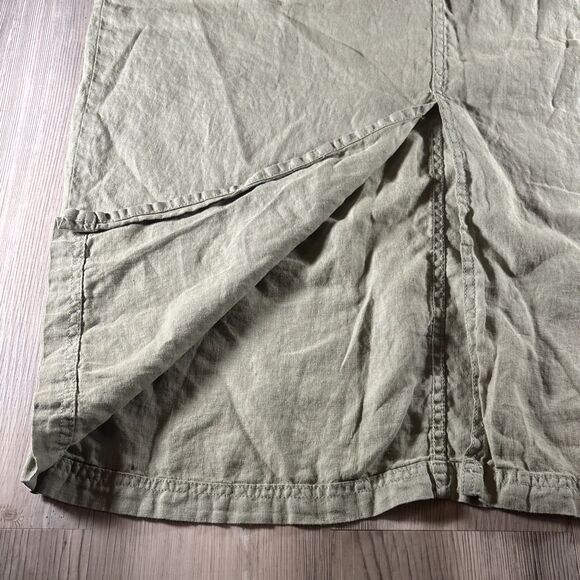 Nicole Miller 100% Linen Utility Cargo Skirt Sage Green Size XL - Picture 5 of 9